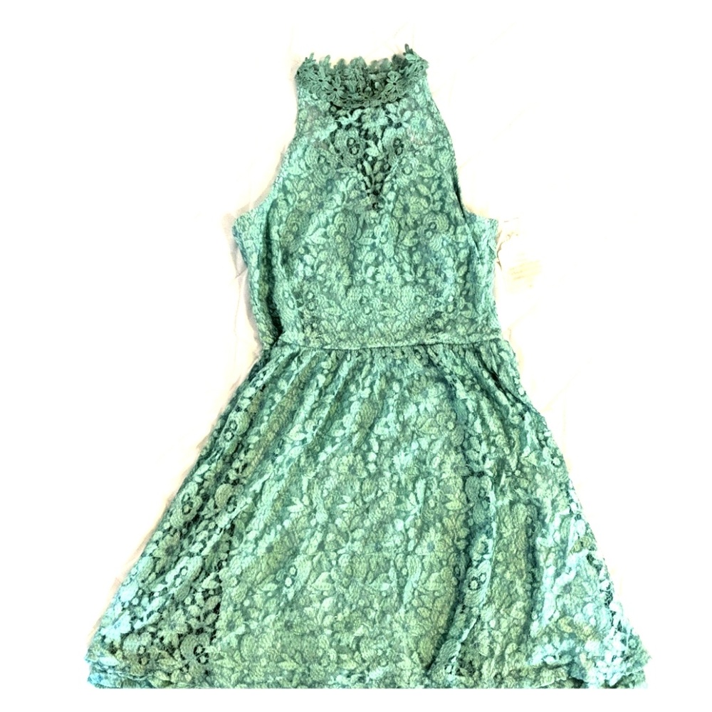 Teal lace Altar'd State dress